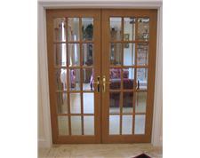 15 Pane Glazed Internal Oak Door