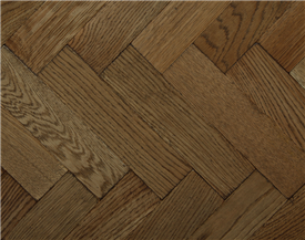 Dark Textured Vintage Oak Parquet Flooring