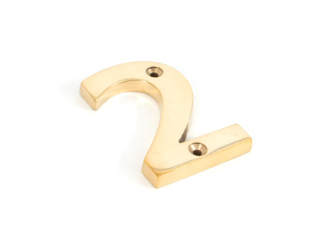 Polished Brass Numeral 2