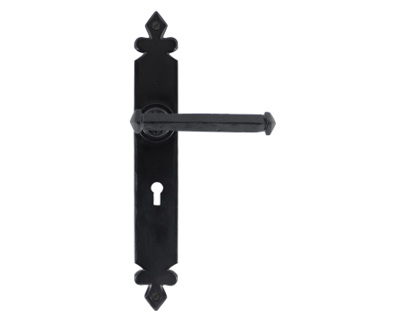 Black Tudor Lever Lock Set