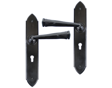 Black Gothic Lever Lock Set