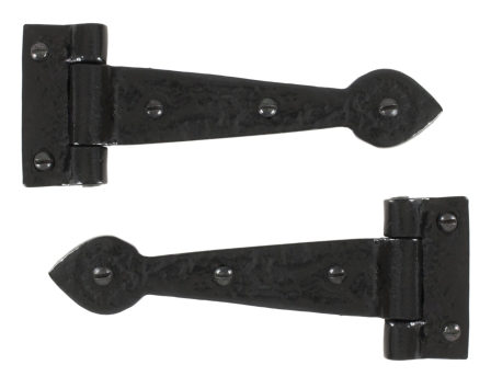 Black 6'' Antique T Hinge (pair)