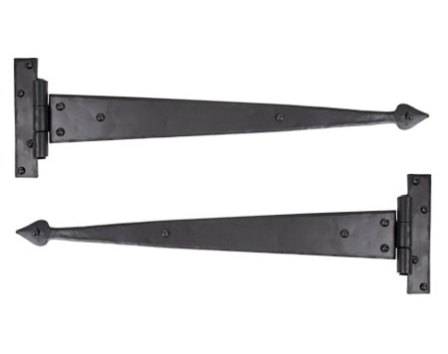Black 18'' Arrow Head T Hinge (pair)