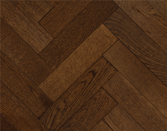 Textured Polished Oak Parquet Flooring