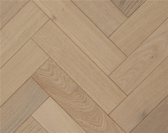 Textured Whitewashed Oak Parquet Flooring