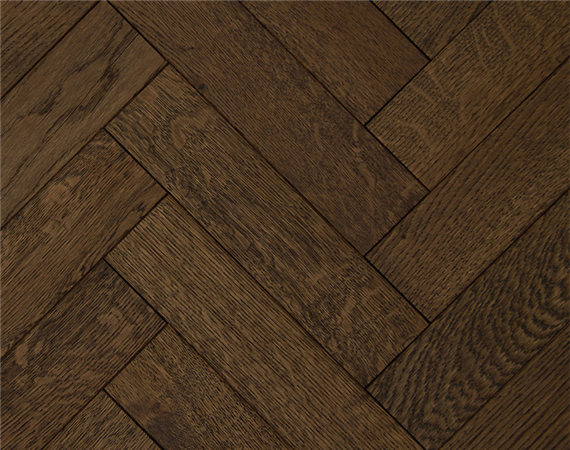 Textured Dark Oak Parquet Flooring