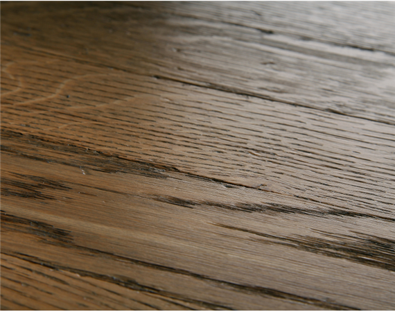 Worn Textured Vintage Oak Parquet Flooring