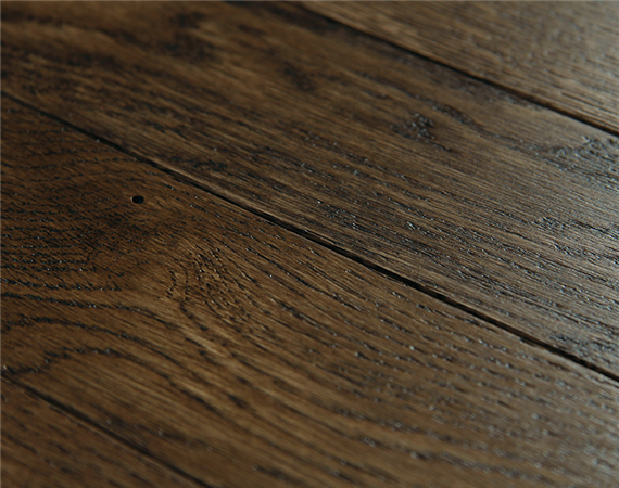Worn Textured Oak Parquet Flooring