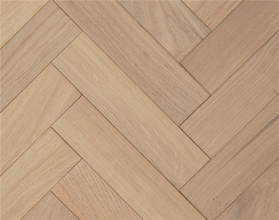 Textured Bleached Oak Parquet Flooring