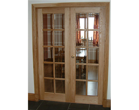 10 Pane Glazed Internal Oak Door